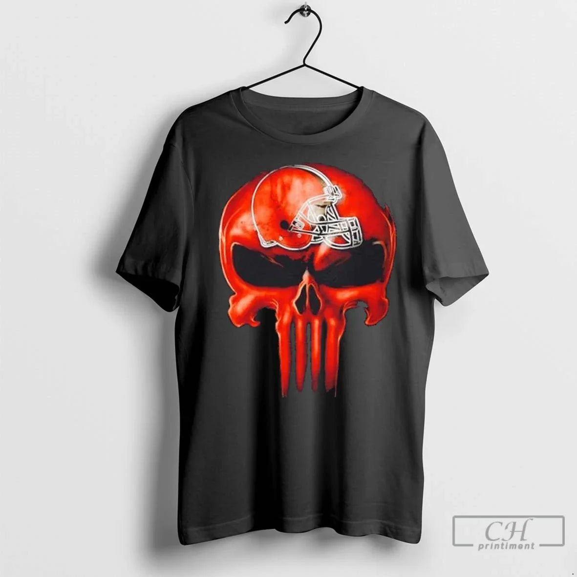 Premium Punisher Skull X Cleveland Browns Football Horror Halloween