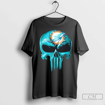 Premium Punisher Skull X Miami Dolphins Football Horror Halloween