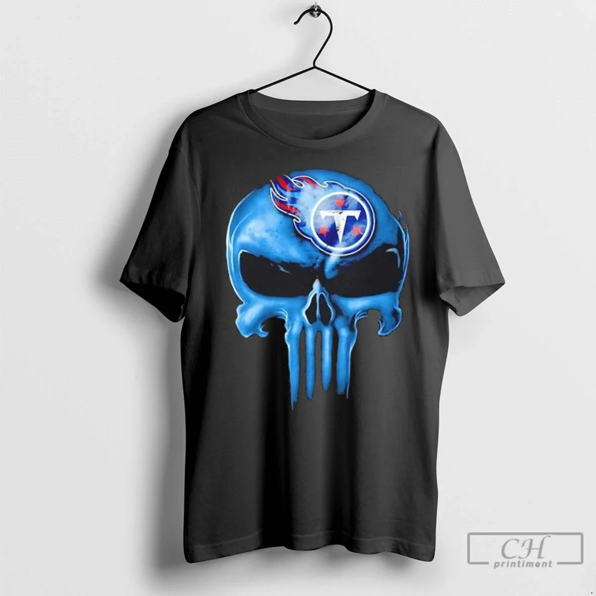 Premium Punisher Skull X Tennessee Titans Football Horror Halloween
