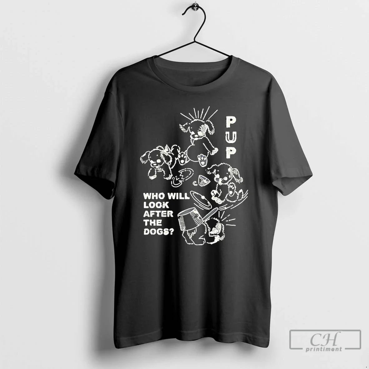 Premium Pup Band Furbaby Frolic Who Will After Dogs T Shirts