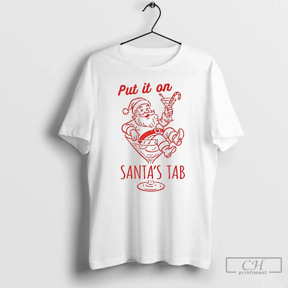 Premium Put It Santas Tab TShirt Retro Merch