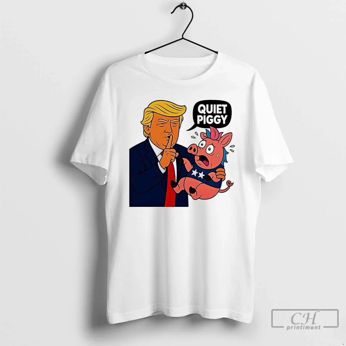 Premium Quiet Piggy President Donald Trump Maga Tank Top Elegant