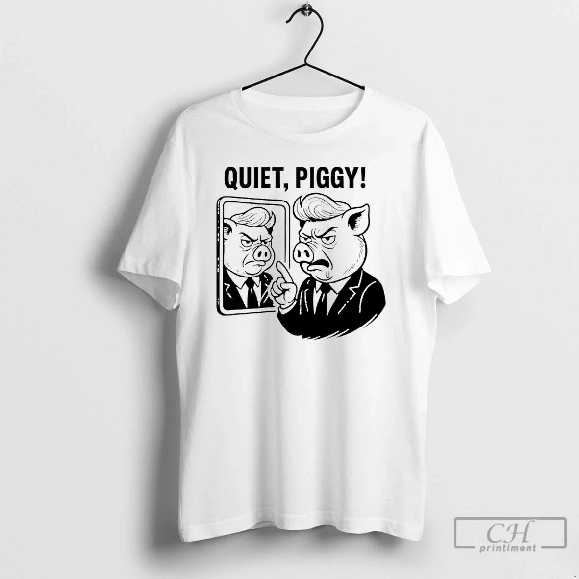 Premium Quiet Piggy Satirical Trump Meme Sweatshirt Exclusive Apparel
