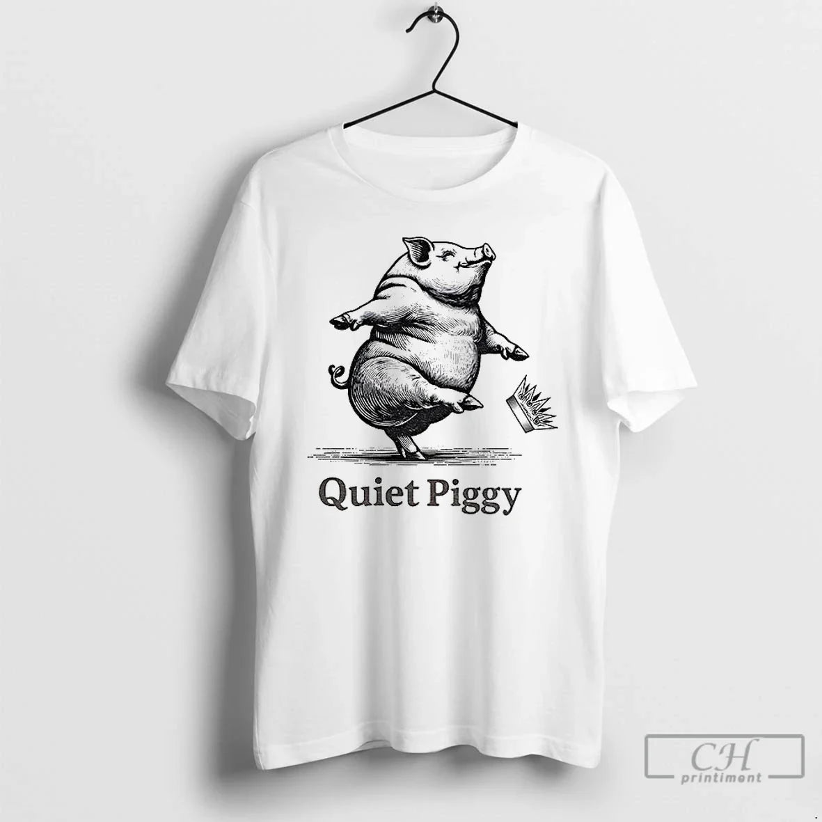 Premium Quiet Piggy Kick Crown 25 47 Political Long Sleeve Designer