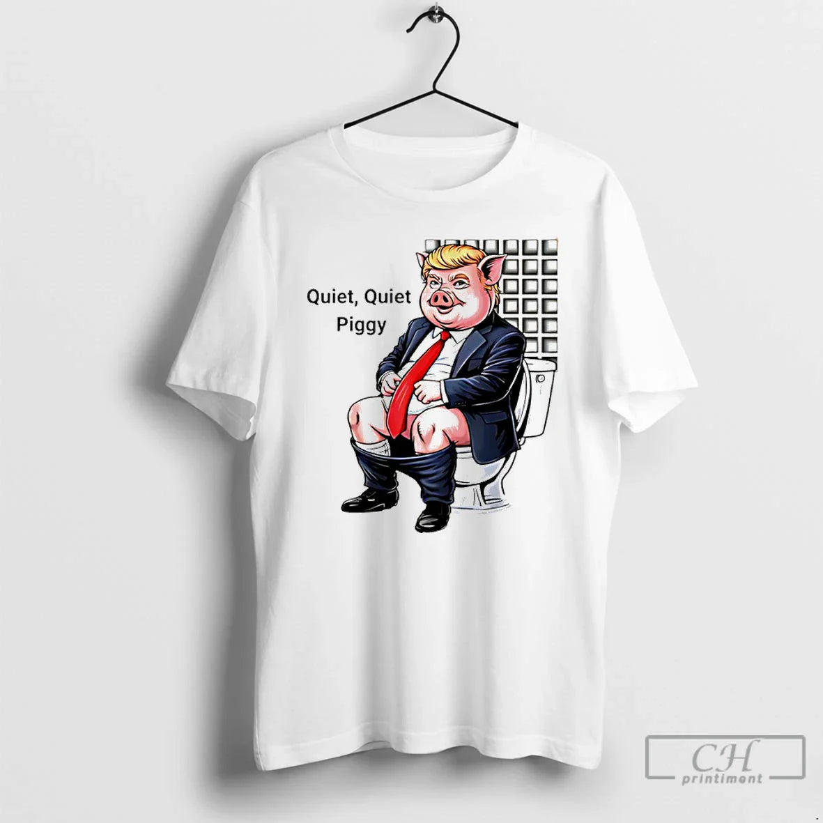Premium Quiet Quiet Piggy Trump Pig Toilet Hoodie Trendy Look