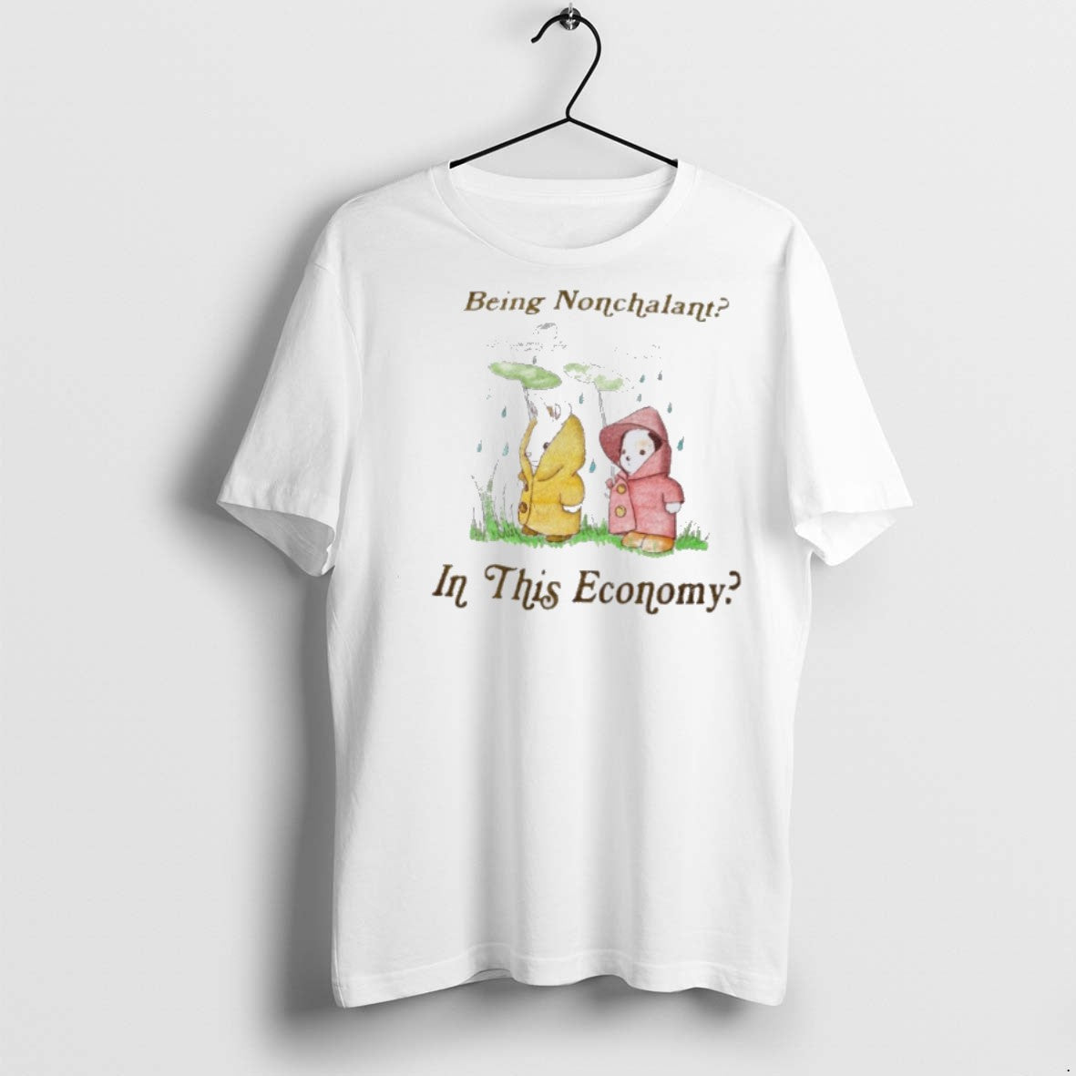 Premium Rabbit And Dog Being Nonchalant This Economy T Shirts