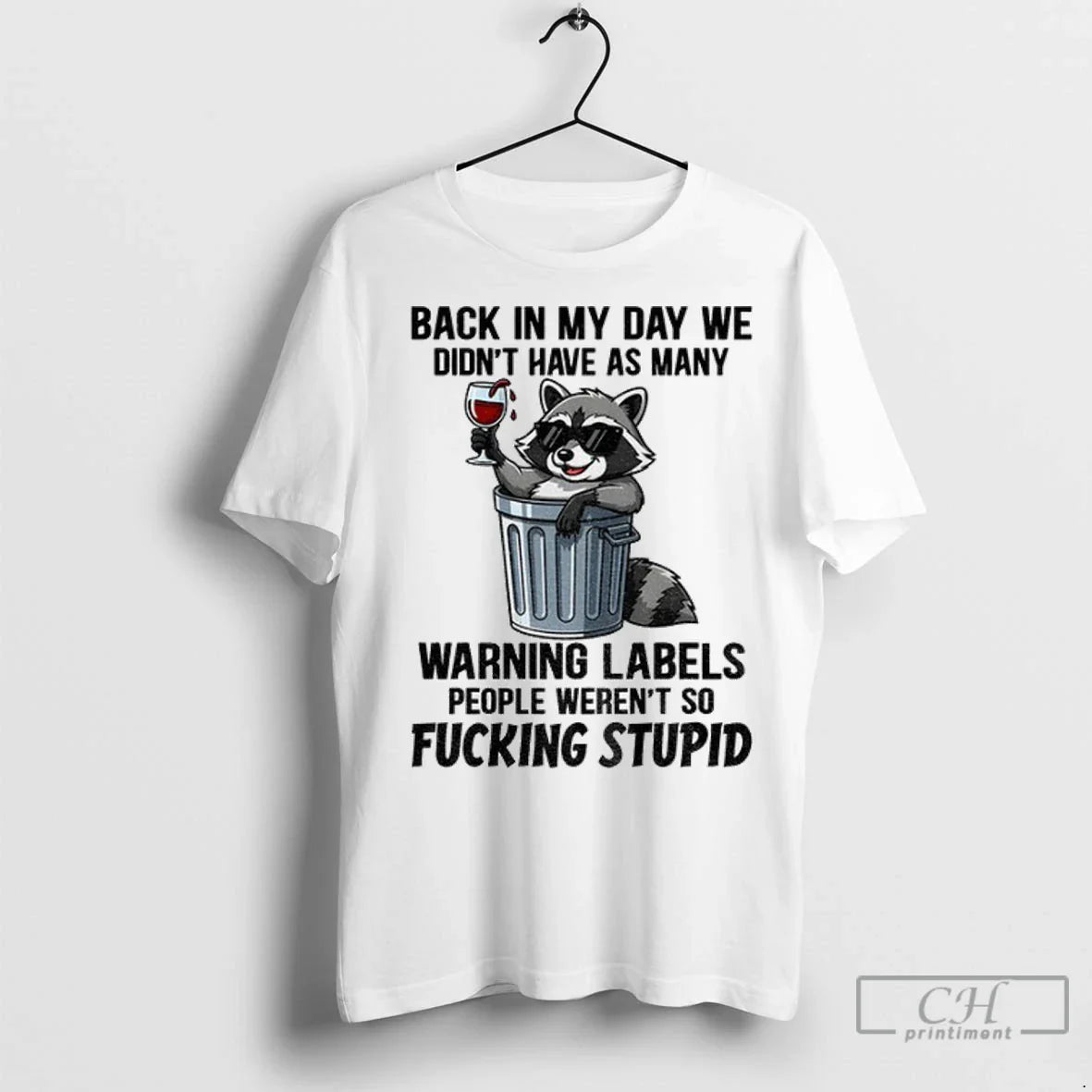 Premium Raccoon Back My Day We Didnt Have As Many Warning Labels