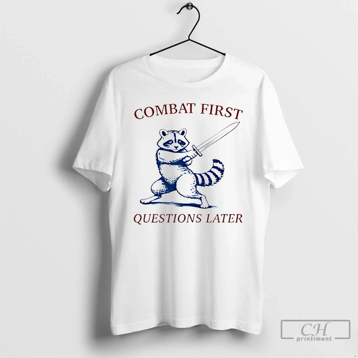 Raccoon Combat First Questions Later Tank Top Trendy Outfit