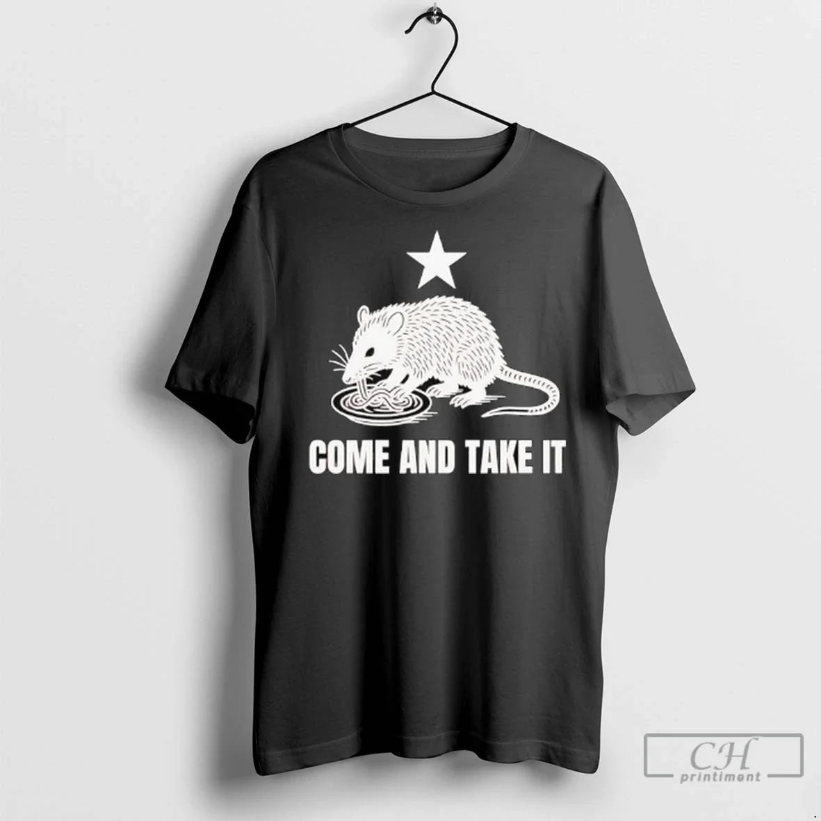 Premium Rat Eating Spaghetti Come And Take It Ladies Hoodie Premium