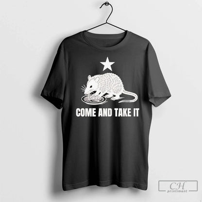 Premium Rat Eating Spaghetti Come And Take It Ladies Hoodie Premium