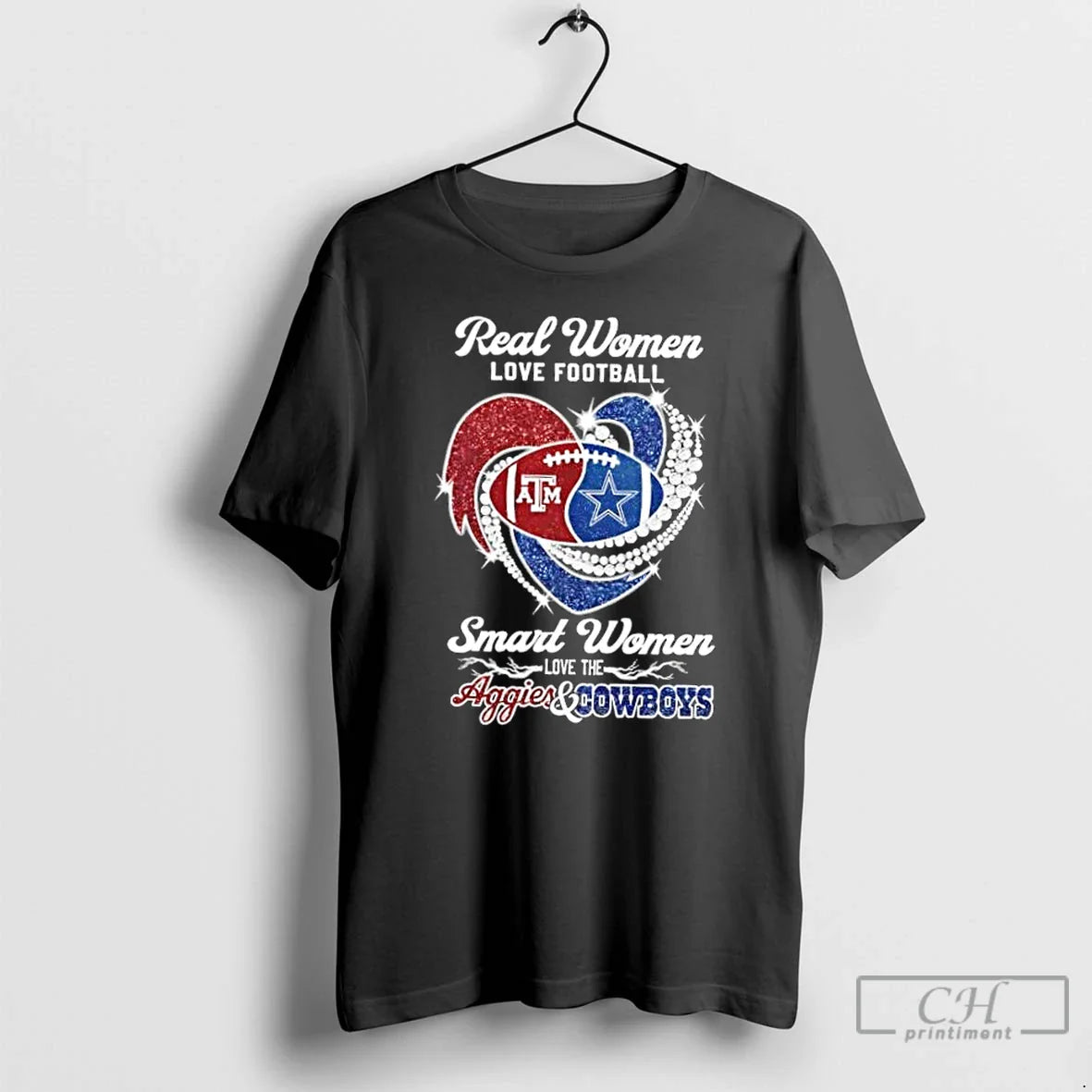 Premium Real Love Football Smart Love Aggies And Cowboys Diamond