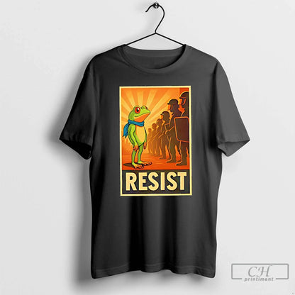 Premium Resist Portland Frog Anti Trump Anti Fascism T Shirts Tee