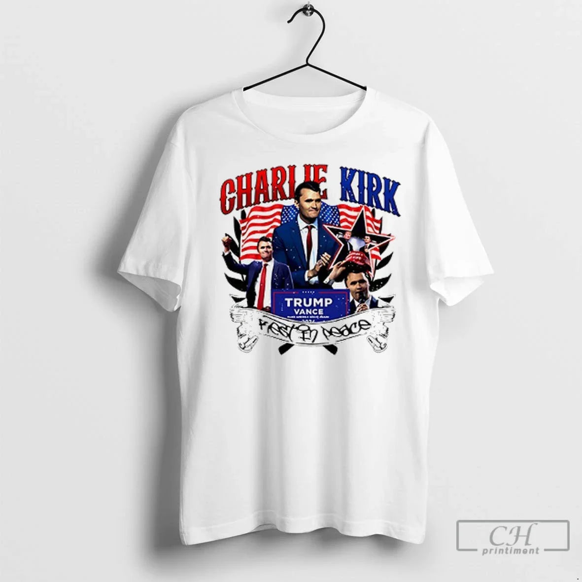 Premium Rest Peace Charlie Kirk Make America Graet Again Signature 2
