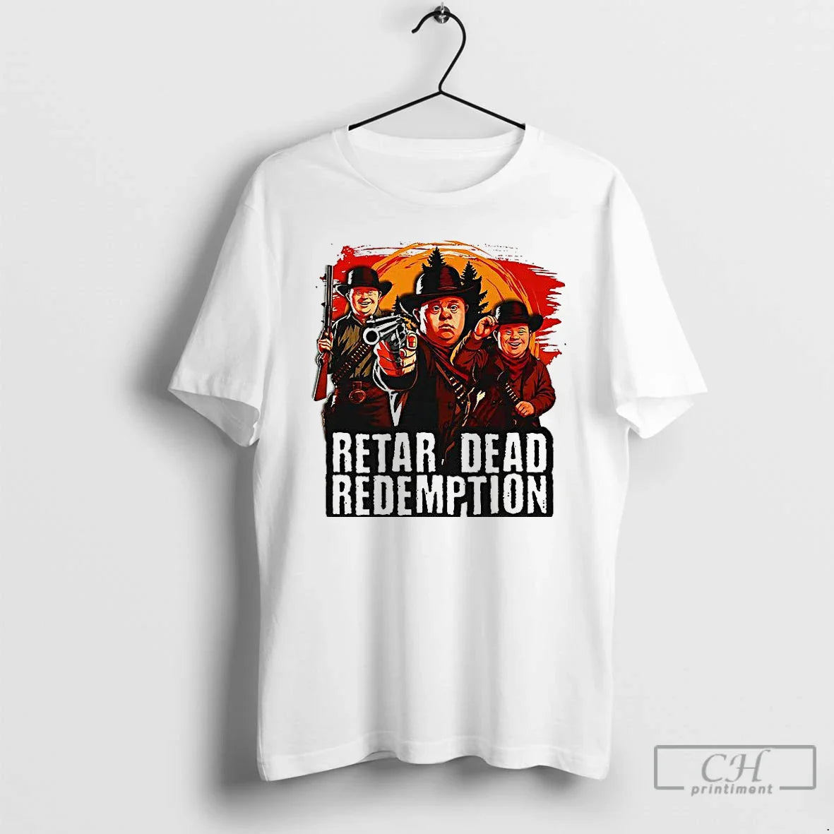 Premium Retar Dead Redemption Cowboy Parody T Shirts Shirt Modern