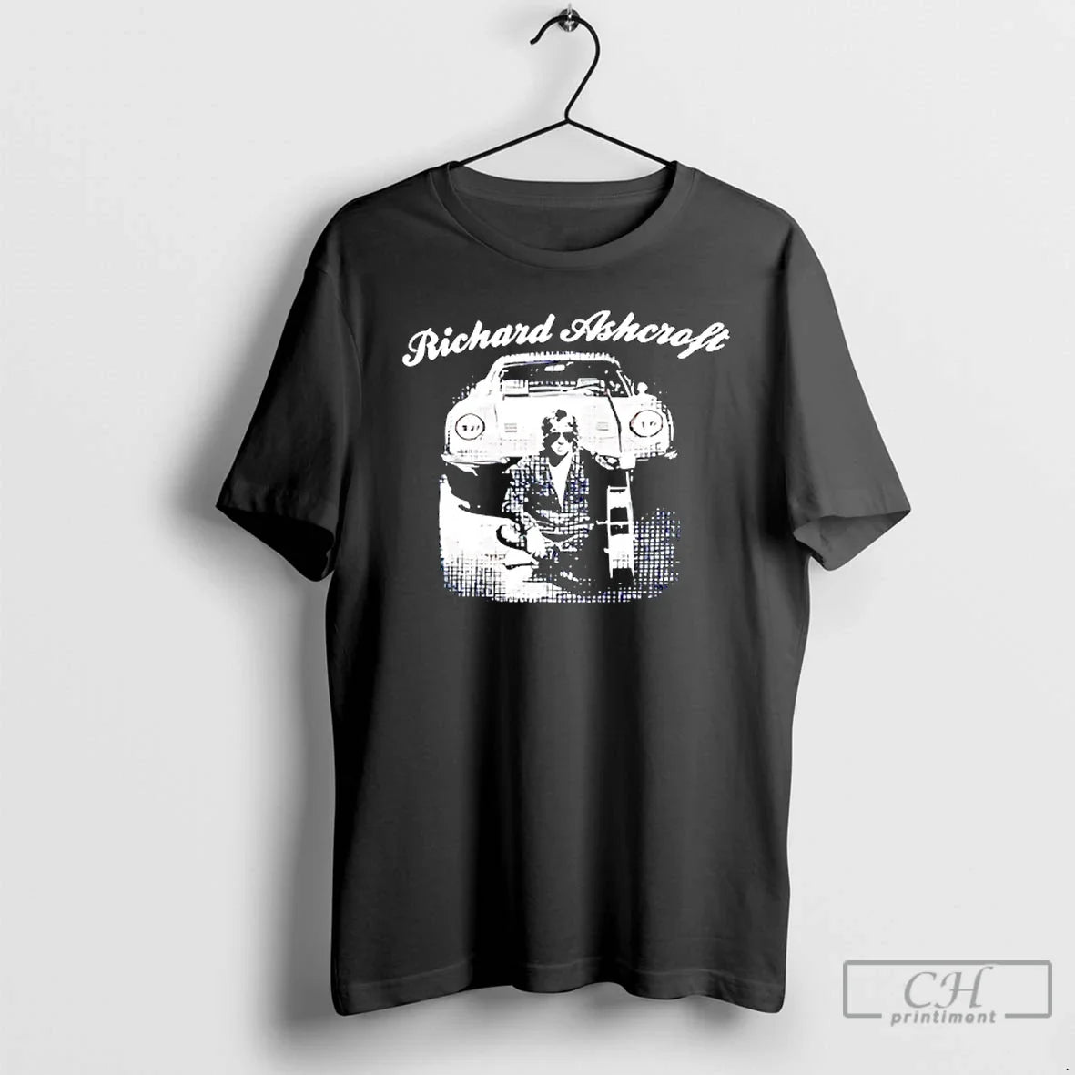 Premium Richard Ashcroft Playing Guitar Behind Car Tank Top Exclusive