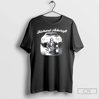 Premium Richard Ashcroft Playing Guitar Behind Car Tank Top Exclusive