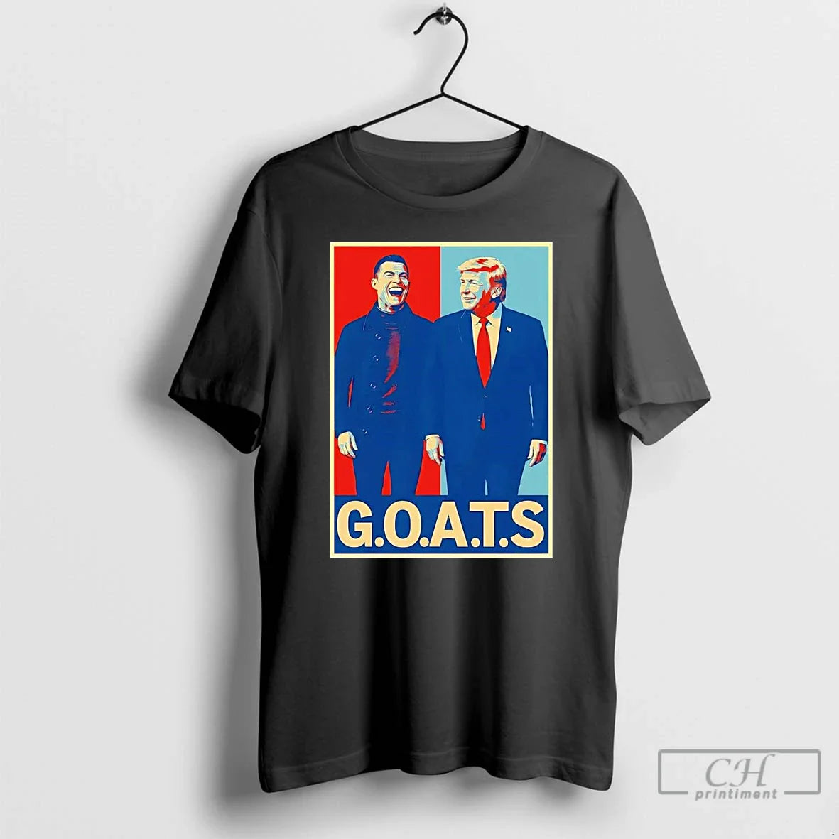 Premium Ronaldo And Trump Goats Shirt Modern Art