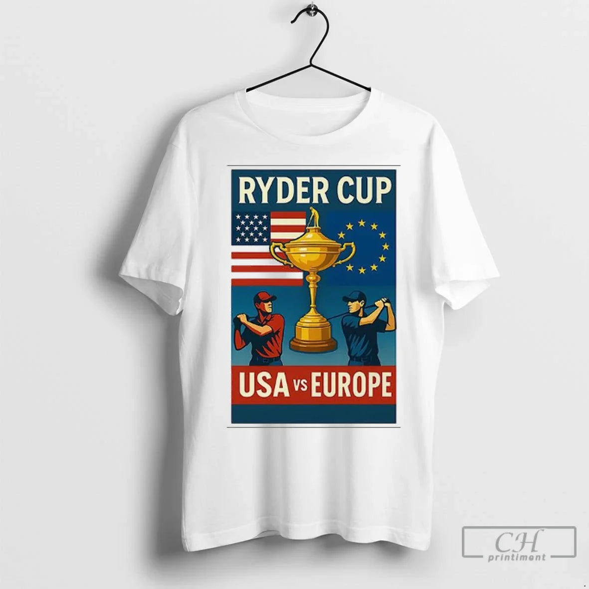 Premium Ryder Cup 2025 Usa Vs Europe Comic Tee Retro Look