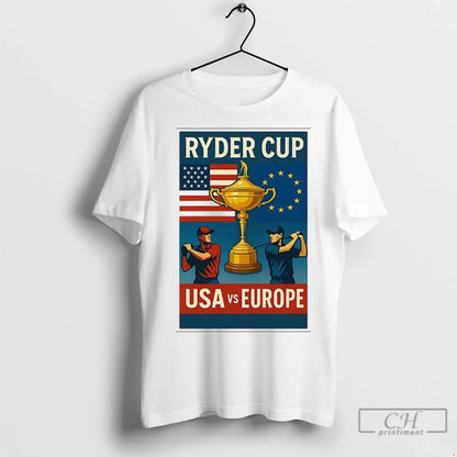 Premium Ryder Cup 2025 Usa Vs Europe Comic Tee Retro Look