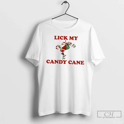 Premium Santa Claus Lick My Candy Cane Tee Modern Art
