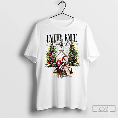 Premium Santa Claus Every Knee Shall Bow 2025 T Shirts Tank Top