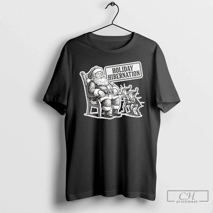 Premium Santa Holiday Hibernation Tee Vintage Fashion