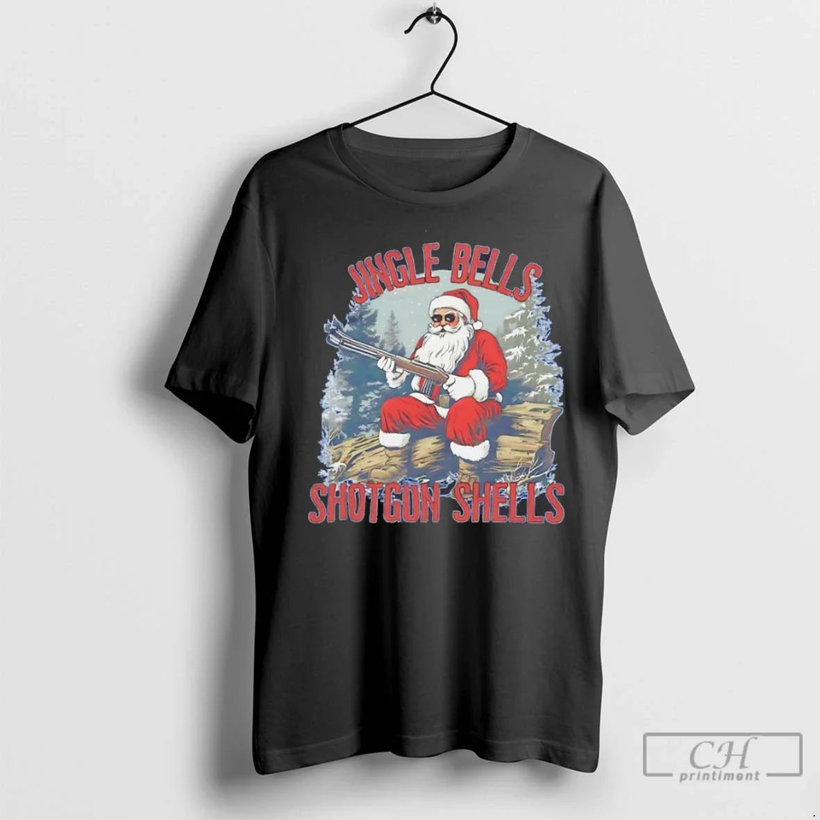 Premium Santa Claus Jingle Bells Shotgun Shells TShirt Designer Look