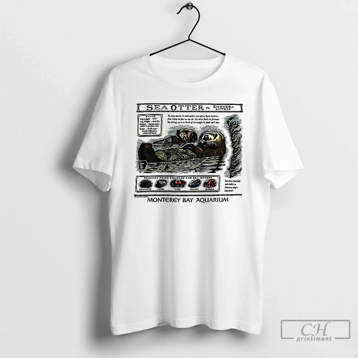 Premium Sea Otter Monterey Bay Aquarium T Shirts TShirt Designer Look