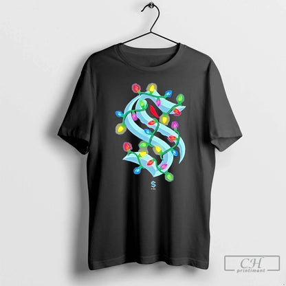 Premium Seattle Kraken Logo Holiday Lights Tee Elegant Gift