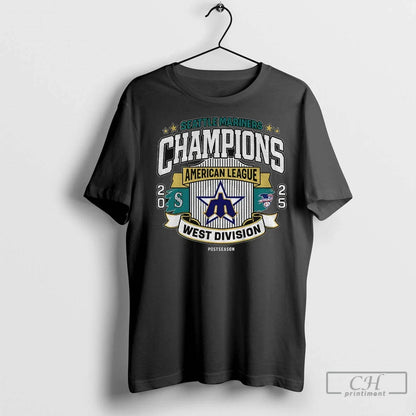 Premium Seattle Mariners 4X Al West Division Champions 2025