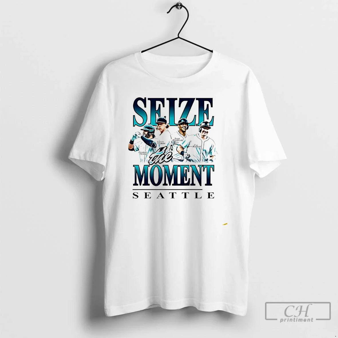 Premium Seize Moment Seattle Mariners Eugenio Suarez Logan Gilbert