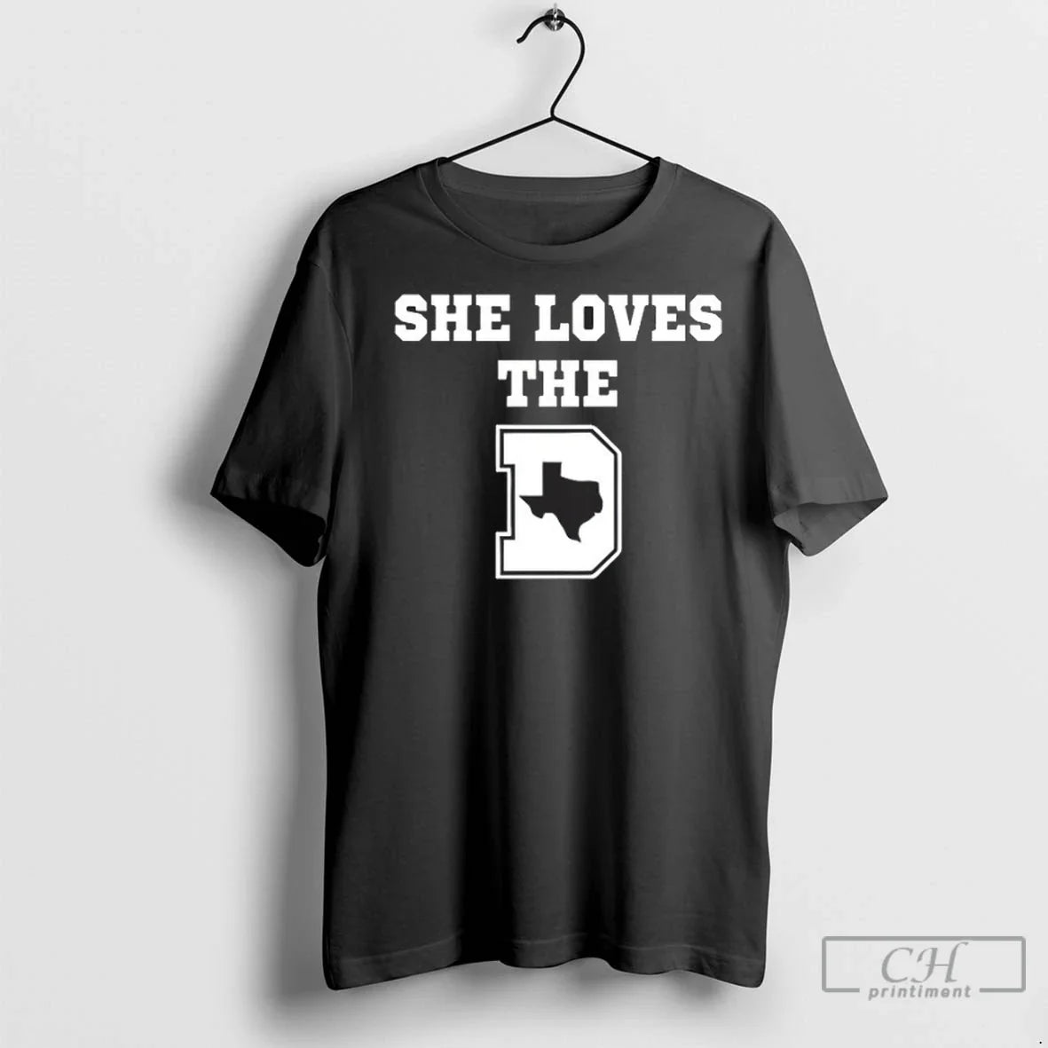Premium She Loves D Texas Map Sweatshirt Modern Gift