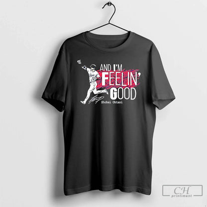Premium Shohei Ohtani Los Angeles Angels Baseball And Im Feelin Good