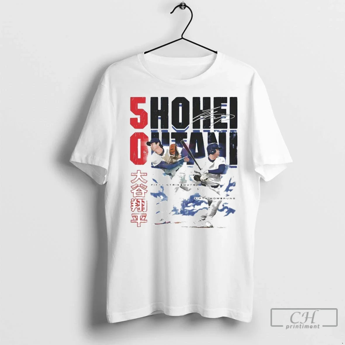 Premium Shohei Ohtani Los Angeles D 50 Strikeouts 50 Home Runs Long