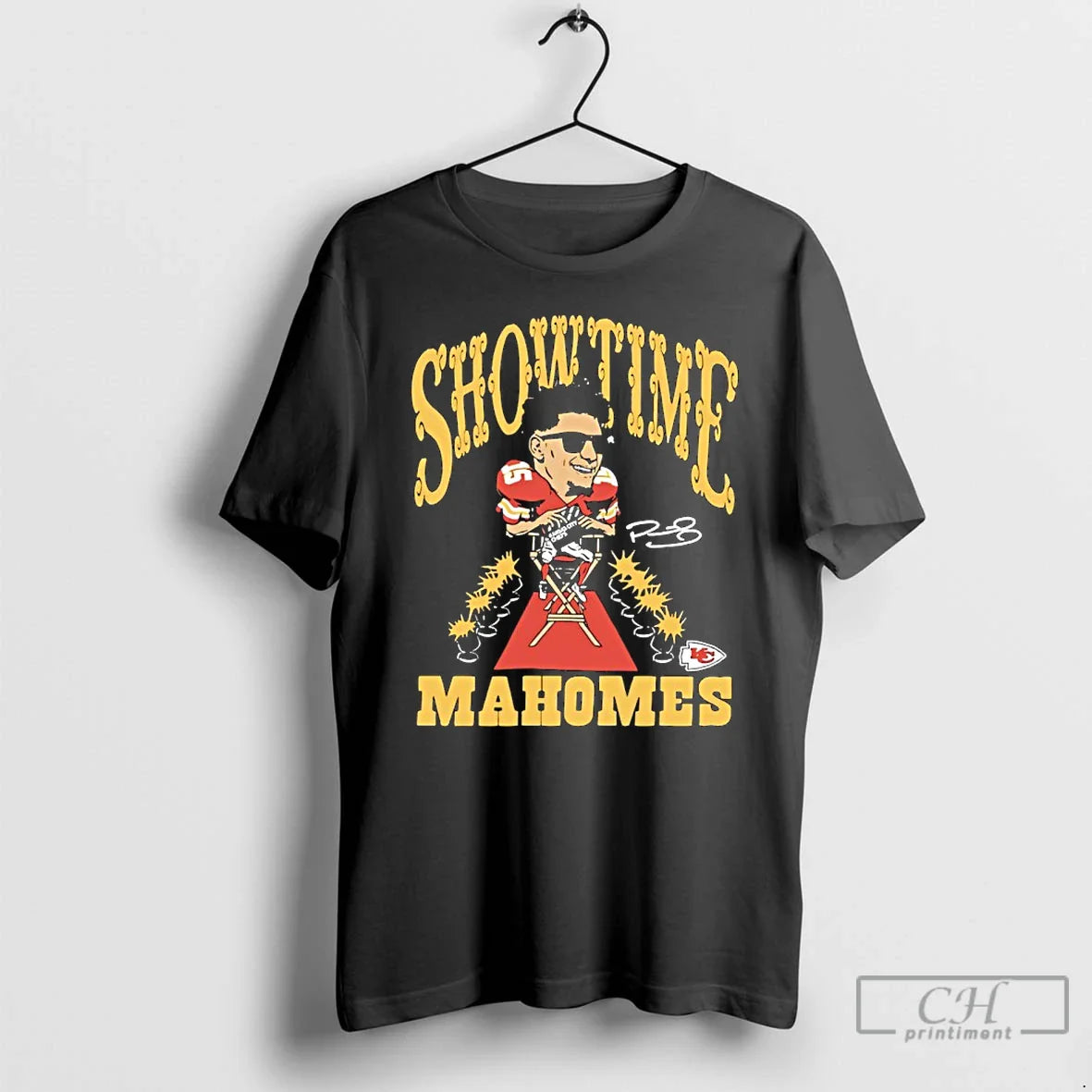 Premium Showtime Patrick Mahomes Kc Chiefs Signature Caricature T