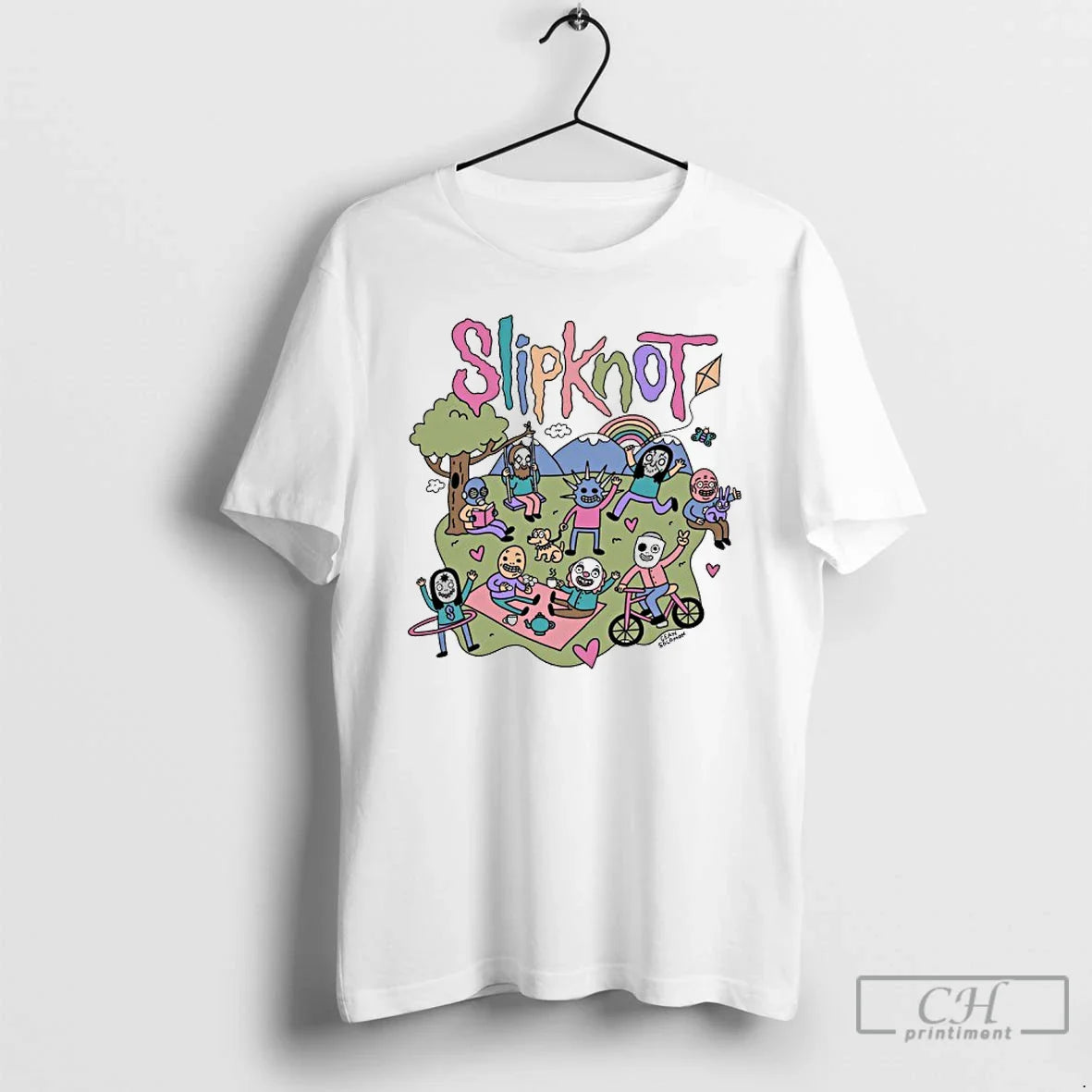 Premium Slipknot X Horror Movie Characters Summer Pool Party T Shirts