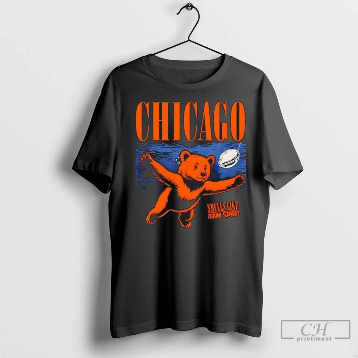 Premium Smells Like Team Spirit Chicago Bears Mascot Long Sleeve