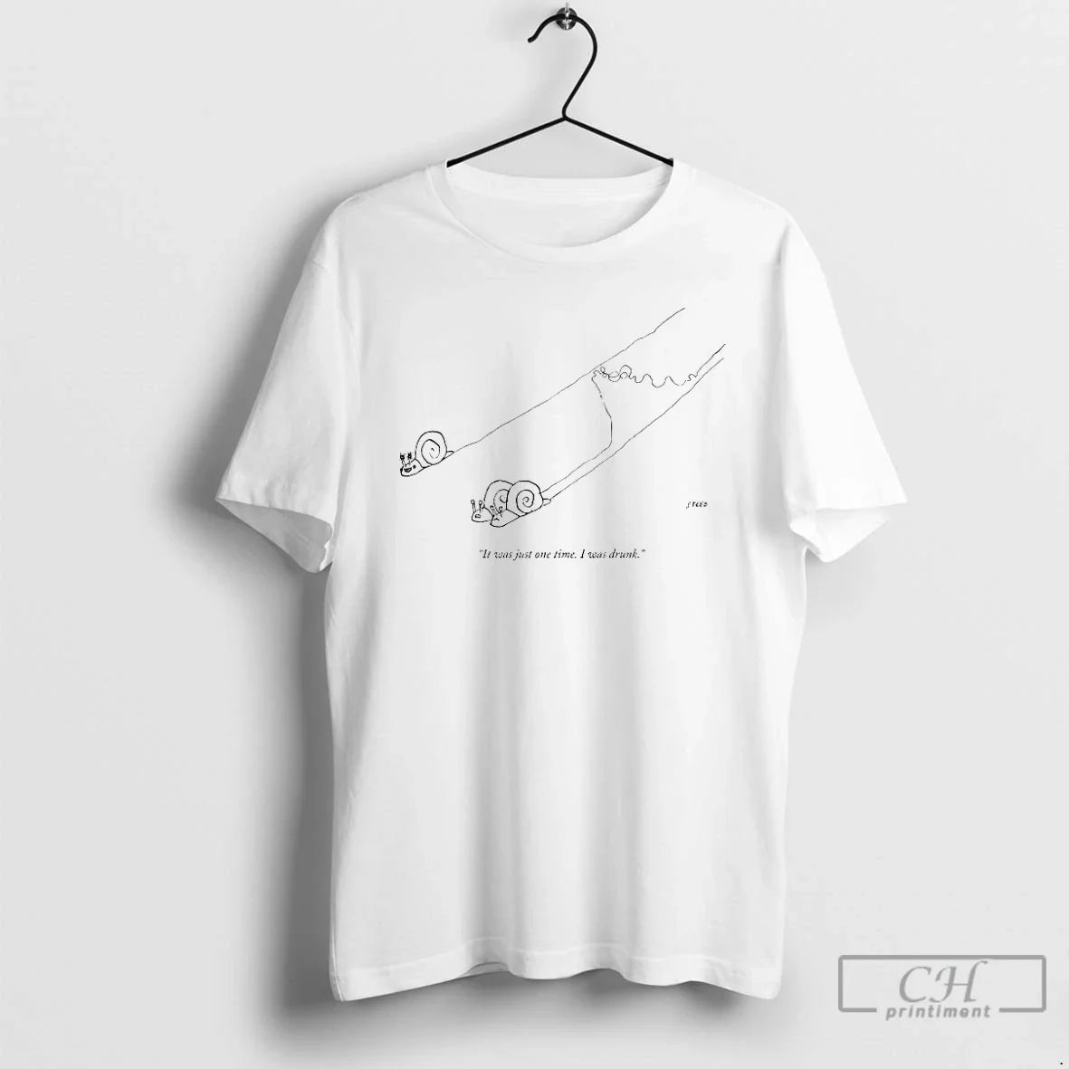 Premium Snails Its Just One Time I Was Drunk T Shirts Tank Top Retro