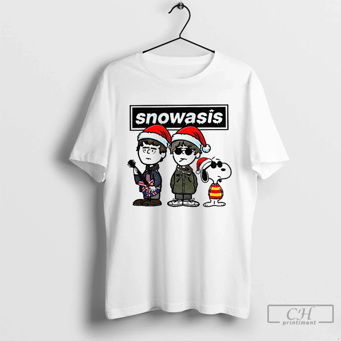 Premium Snoopoasis Snowasis Snowman Rock Band Parody Tee Trendy Art