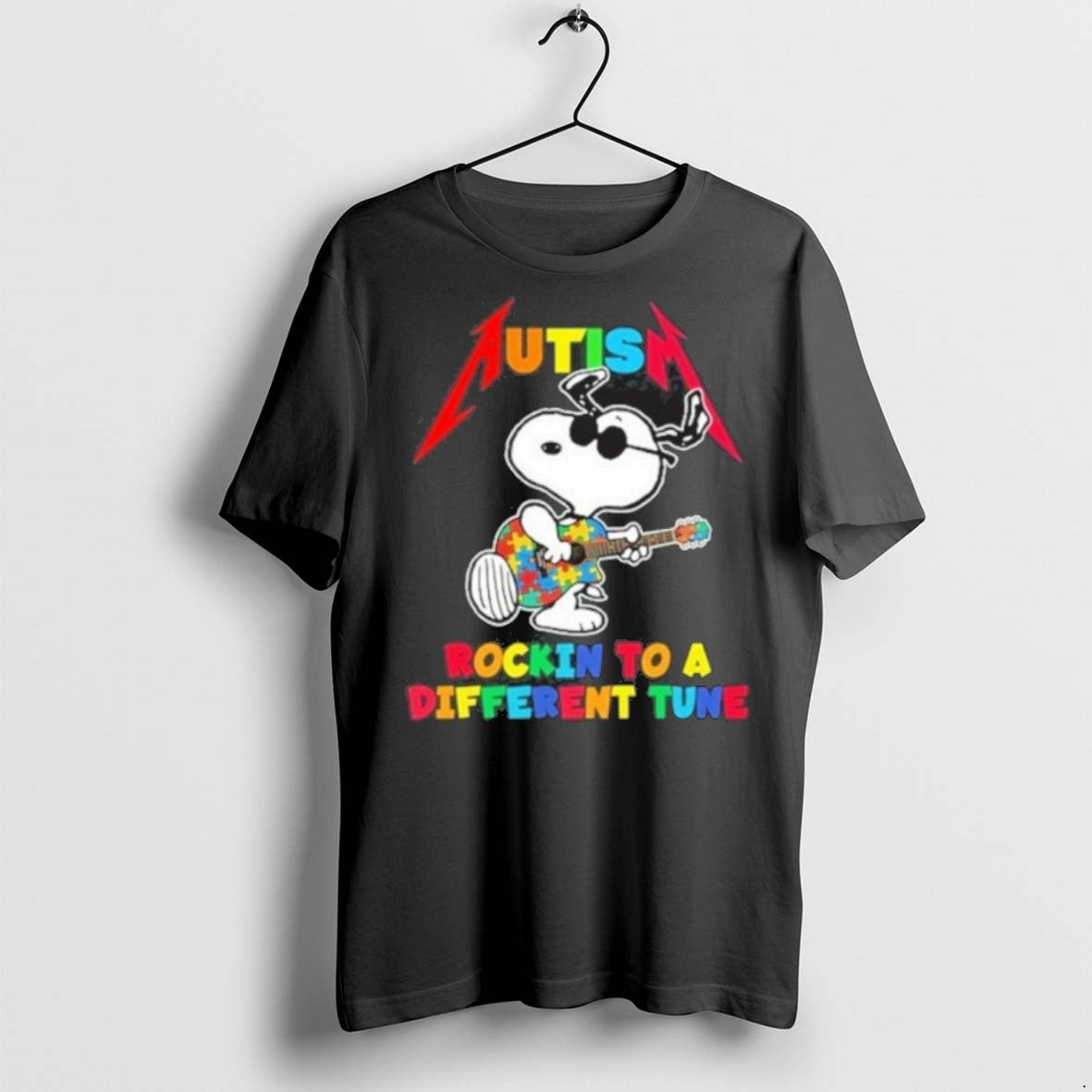 Premium Snoopy Autism Rockin To Different Tune T Shirts Hoodie