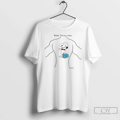Premium Snoopy Back Tattoo T Shirts TShirt Premium Art