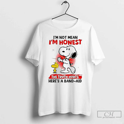 Premium Snoopy Im Not Mean Im Honest Truth Hurts Heres Bandaid Tank