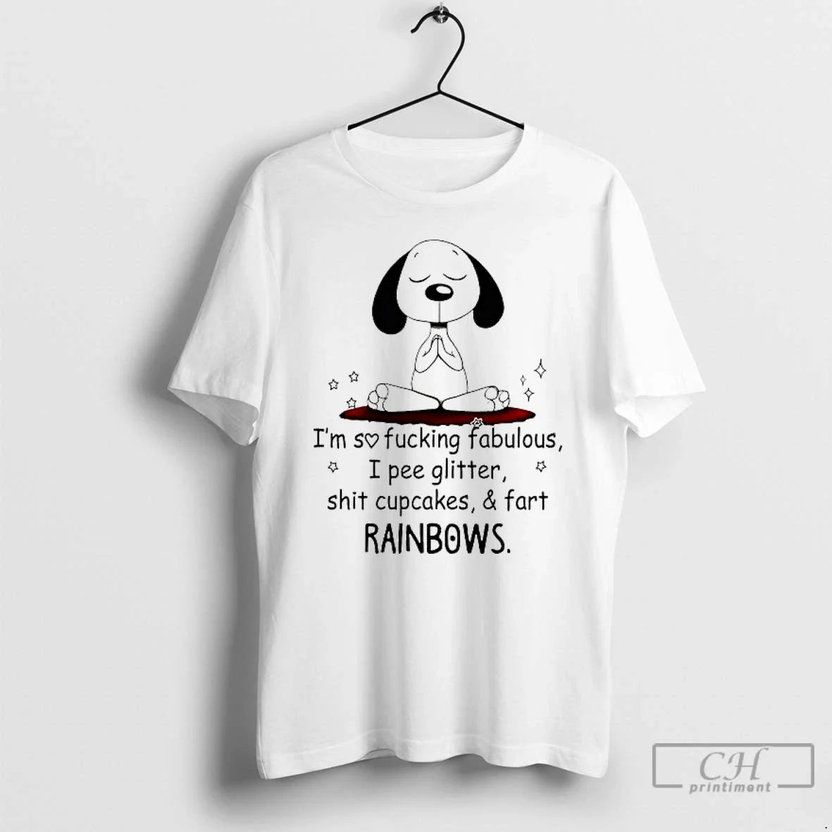 Premium Snoopy Im So Fucking Fabulous I Pee Glitter Shit Cupcakes And
