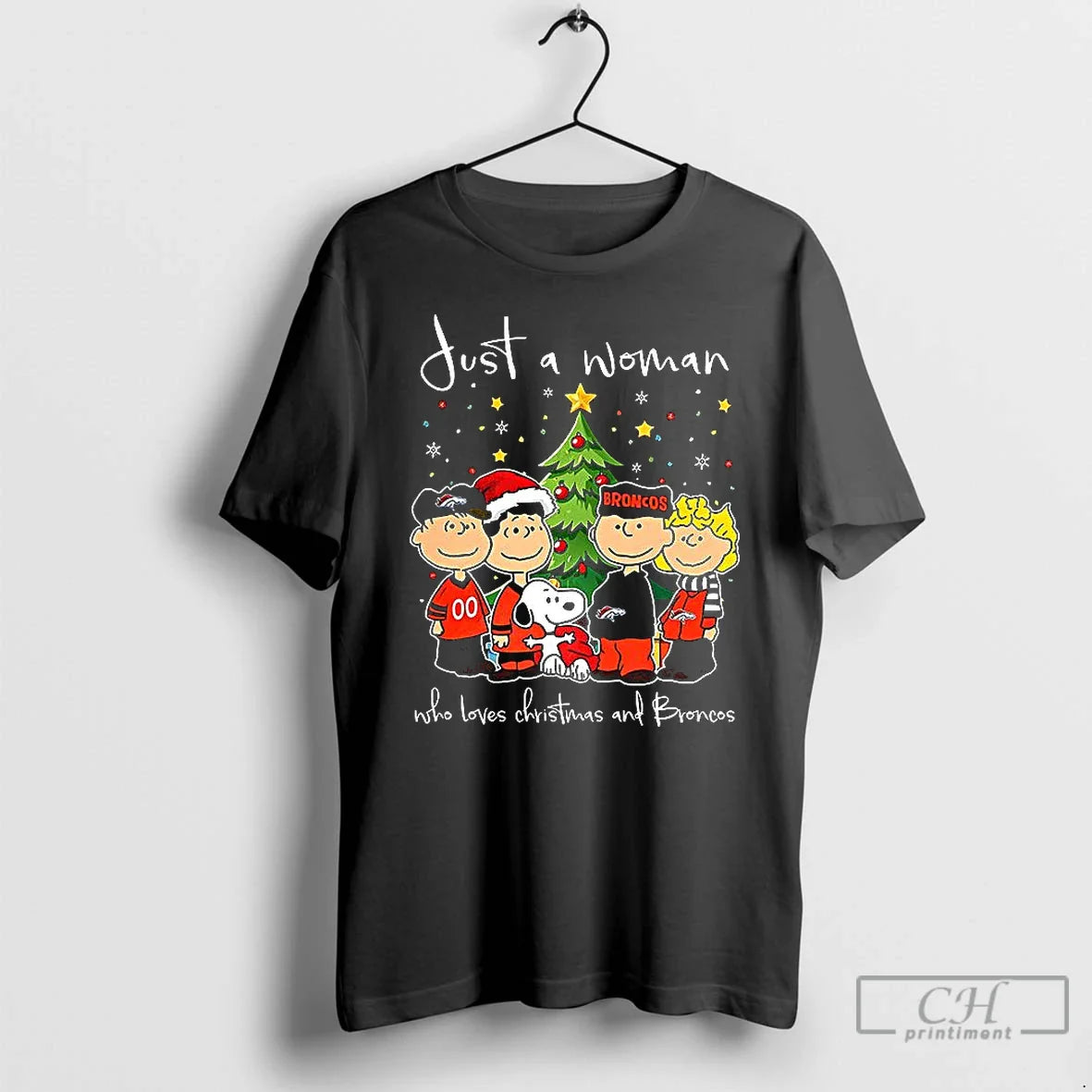 Premium Snoopy Noel Denver Broncos Just Tree 2025 T Shirts Long