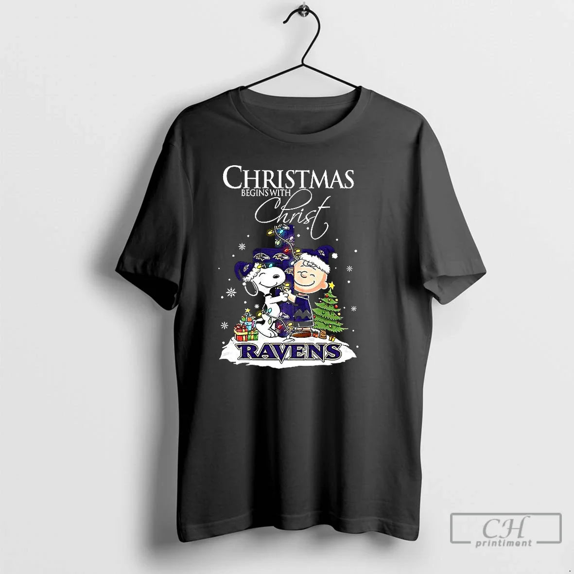 Premium Snoopy And Charlie Brown X Baltimore Raven Begins Christ