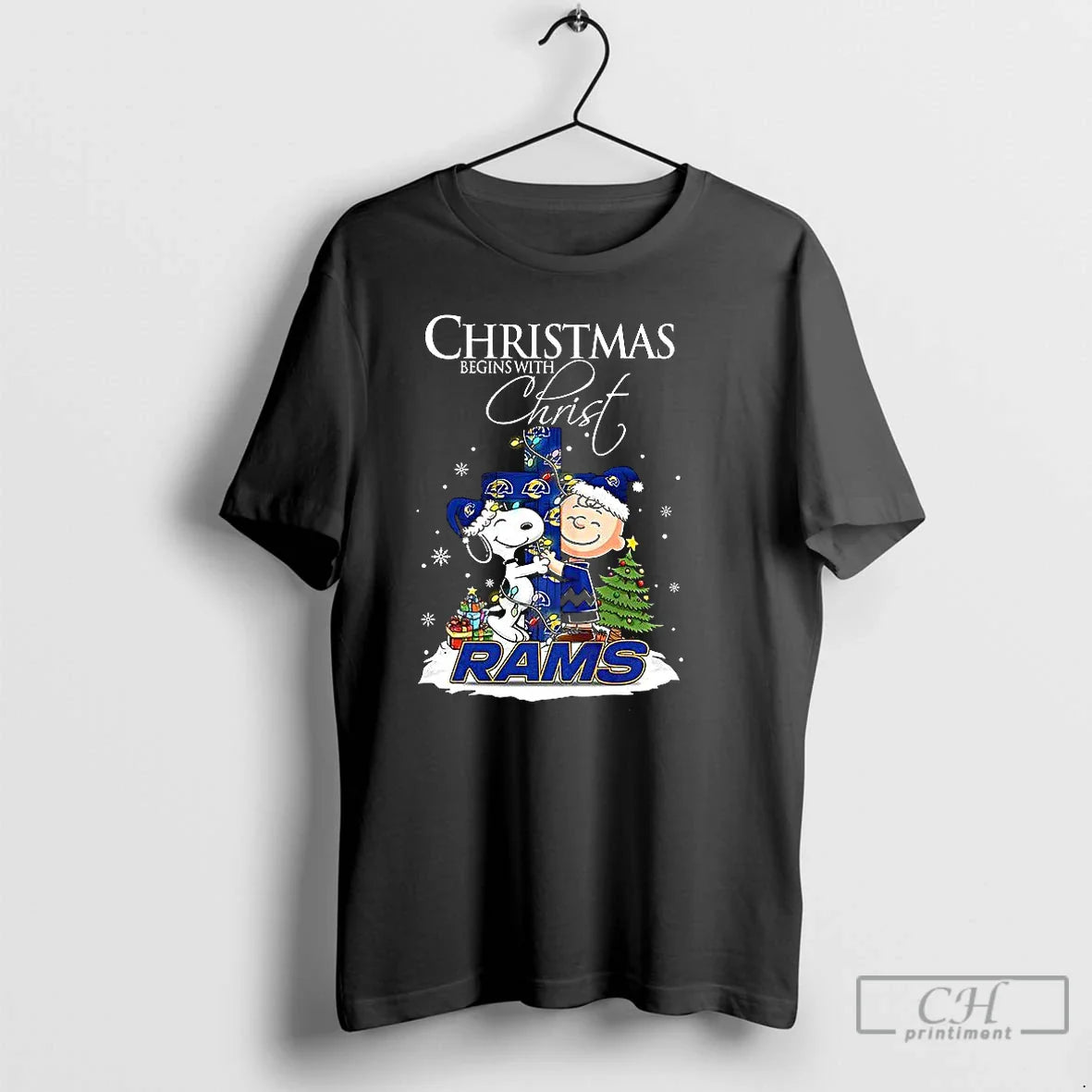 Premium Snoopy And Charlie Brown X Los Angeles Rams Begins Christ