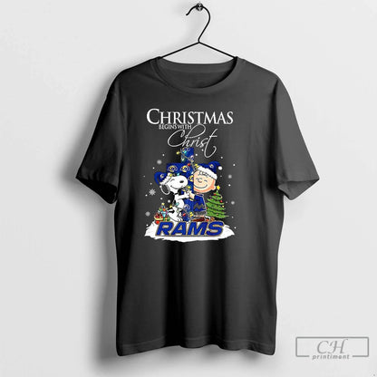 Premium Snoopy And Charlie Brown X Los Angeles Rams Begins Christ
