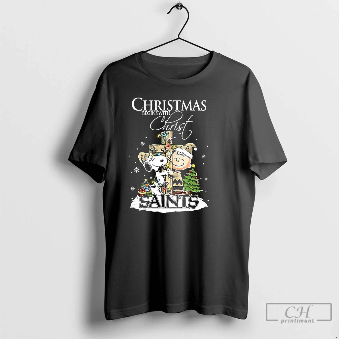 Premium Snoopy And Charlie Brown X New Orleans Saints Begins Christ