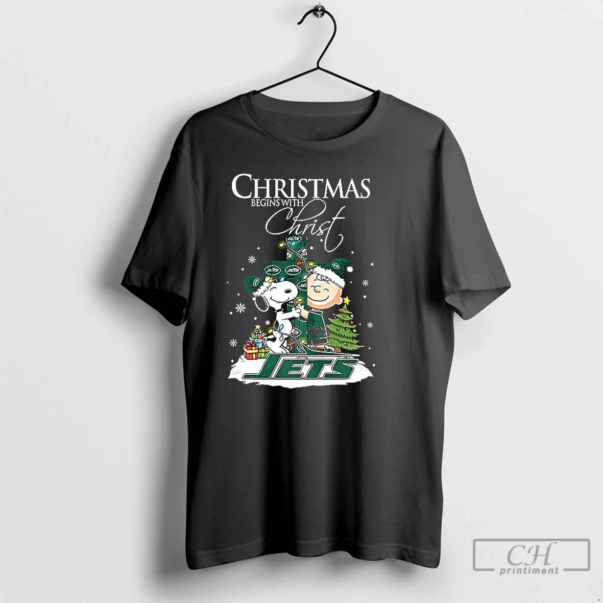 Premium Snoopy And Charlie Brown X New York Jets Begins Christ Cross