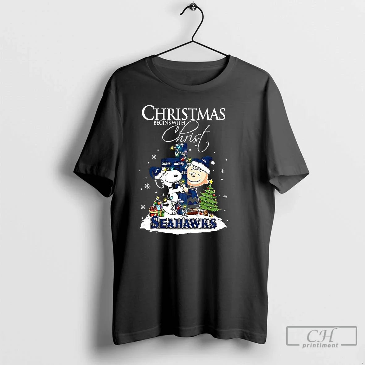 Premium Snoopy And Charlie Brown X Seattle Seahawks Begins Christ
